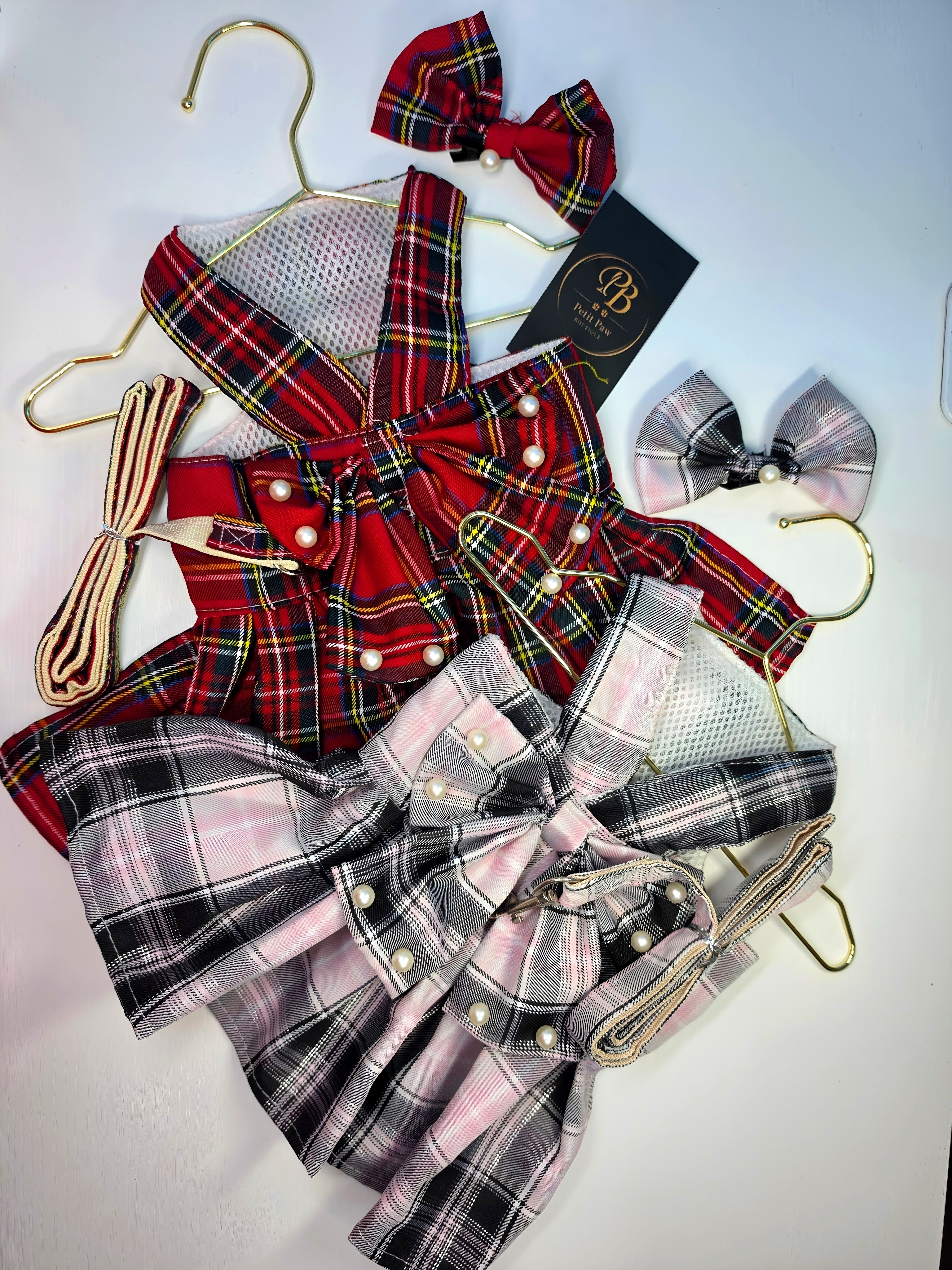 vestido tartán escocés para mascotas