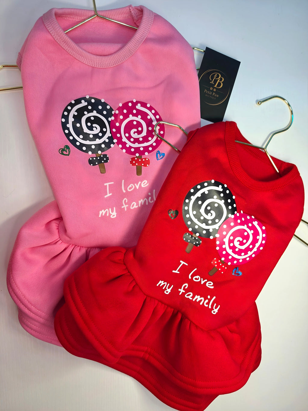 vestido para mascotas I Love My Family