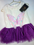 Vestido de Encaje con Mariposa Iridiscente y Tutú Language