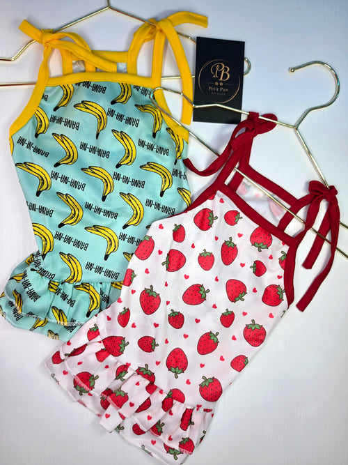 Traje de Baño Frutal con Volantes Language 