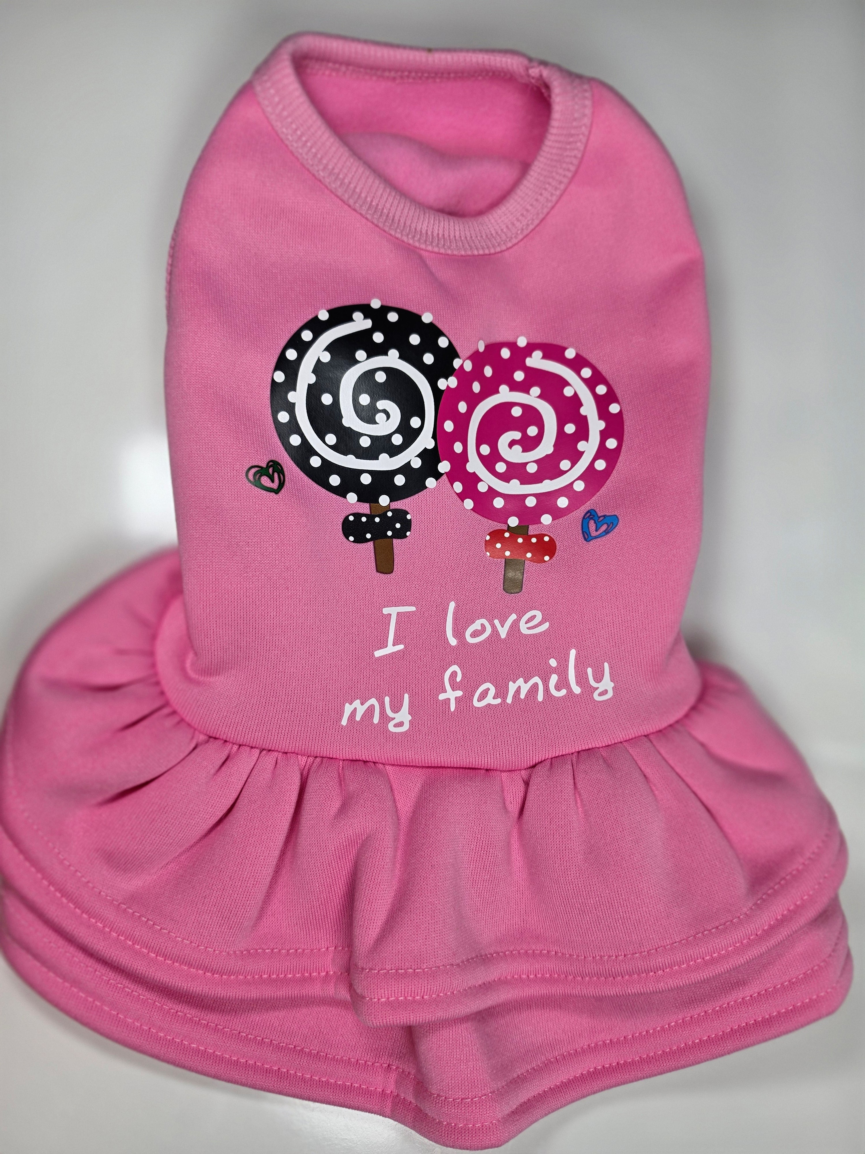 vestido para mascotas I Love My Family